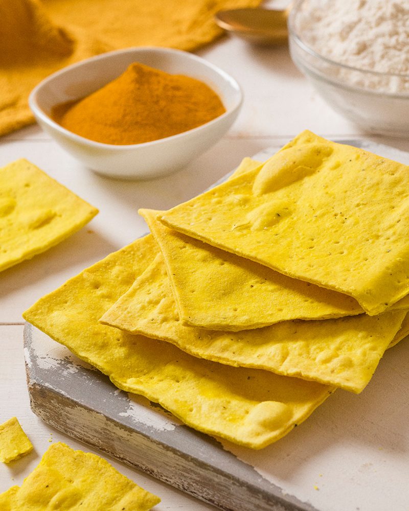 Schiaccette con curcuma