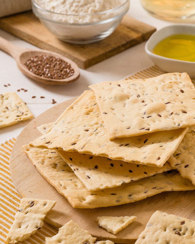 Schiaccette ai semi di lino